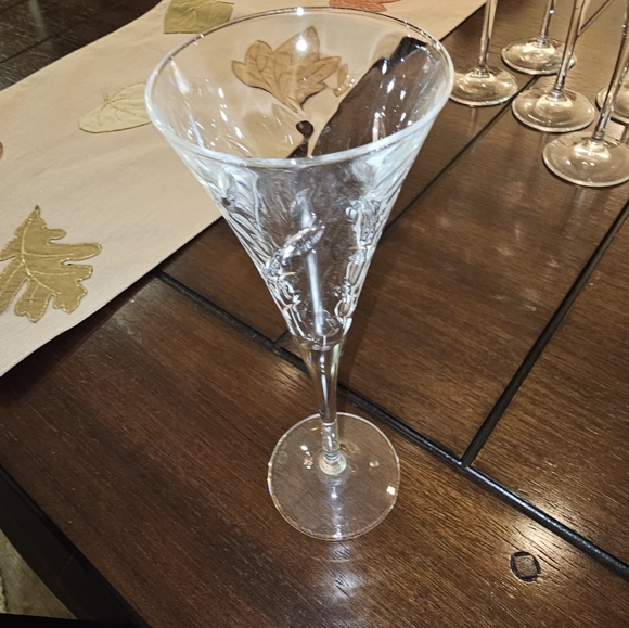 Set of 6 Chrystal Champagne Flute 🥂 9"  tall - Picture 4 of 5